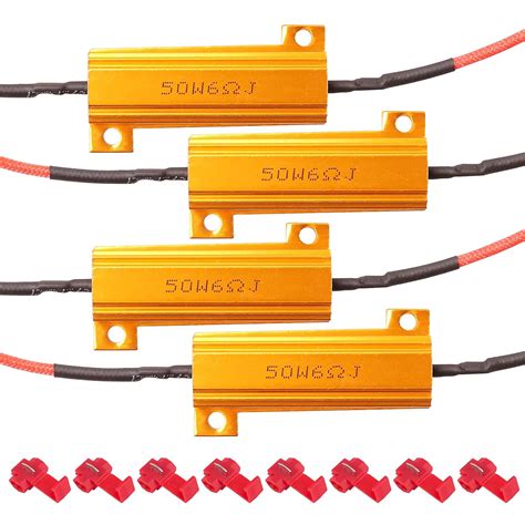 Kinstecks 4PCS 50W 6Ohm LED Load Resistors LED Turn Signal Resistor