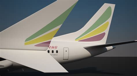 Ethiopian Airlines 737 Max 8 3d Model 125 Max Free3d