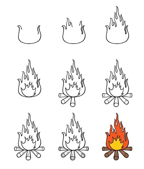 Artistic Techniques and Tips for Drawing Realistic Fire 7