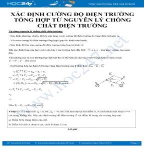 Lý thuyết và bài tập Xác định cường độ điện trường tổng hợp từ nguyên