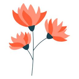 Dise O Png Y Svg De Delicadas Flores Planas Para Camisetas