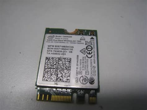 CARTE INTEL DUAL Band Wireless AC 7265NGW WiFi Bluetooth HP SPS