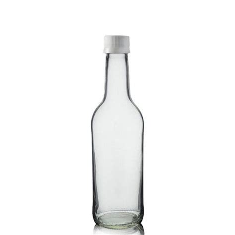 330ml Clear Glass Water Bottle With Screw Cap Ampulla