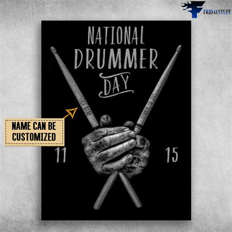 Drummer Lover Drum Poster National Drummer Day Customized