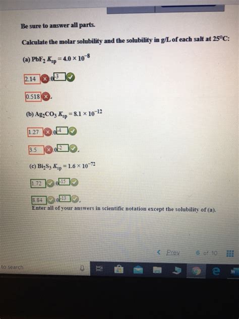 Solved Be Sure To Answer All Parts Calculate The Molar Chegg