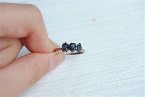 Raw Sapphire Ring Blue Sapphire Ring Raw Stone Ring - Etsy