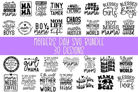 Mothers Day Svg Bundle Mom Svg Bundle Graphic By Zoomksvg · Creative