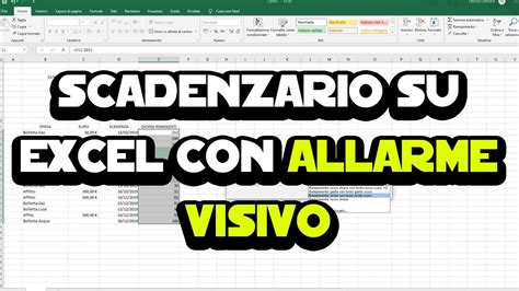 Come Inserire Un Avviso Di Data Scadenza In Excel