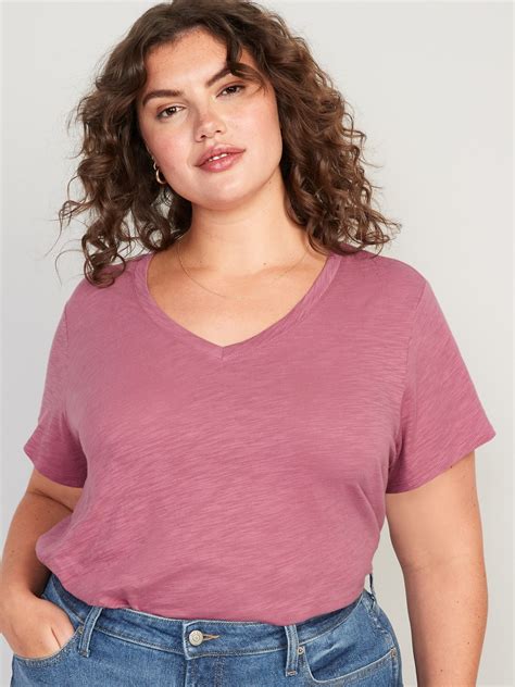 Everywear Slub Knit V Neck T Shirt For Women Old Navy