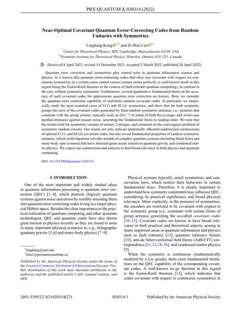 PDF Near Optimal Covariant Quantum Error Correcting Codes From Random