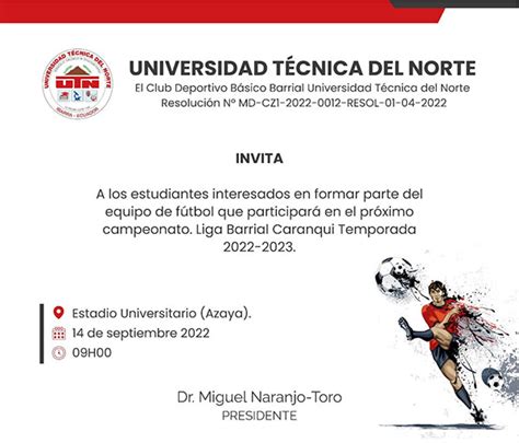 CLUB DEPORTIVO UTN Universidad Técnica del Norte