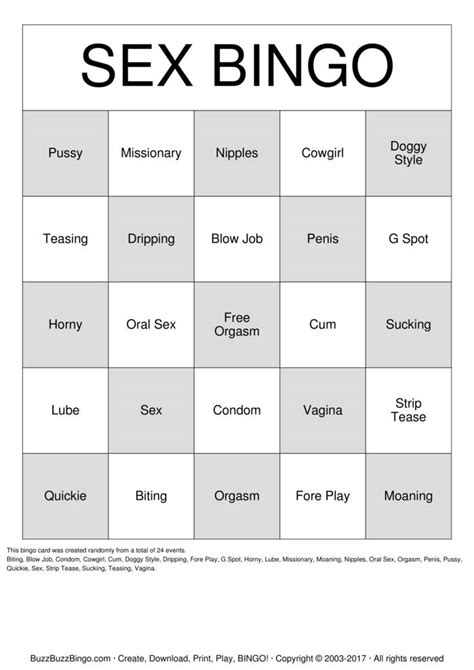 Uni Sex Female 1 Point Per Box Bingo Cards To Download Print🚨 A