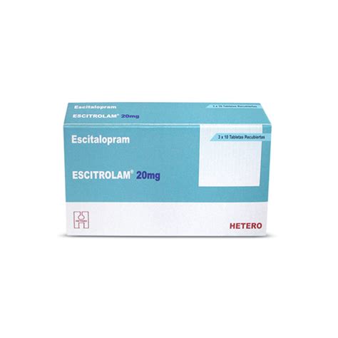 Drogas S S ESCITROLAM 20 MG CAJA X 30 TABS