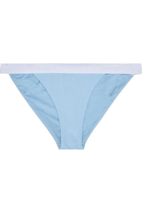 ONIA Leila Two Tone Ribbed Low Rise Bikini Briefs THE OUTNET