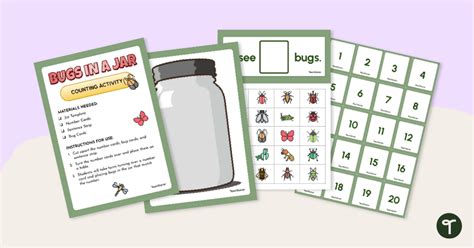 Bugs In A Jar Counting Activity Teach Starter