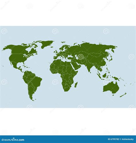 World Map in Vector with States Stock Vector - Illustration of ...