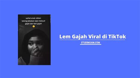 Lem Gajah Viral Di Tiktok Berikut Penjelasan Lengkapnya