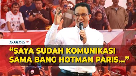 Capres Anies Ngaku Sudah Komunikasi Dengan Hotman Paris Terkait Program