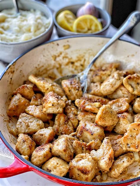 Healthy Garlic Lemon Chicken Bites Sweet Savory And Steph