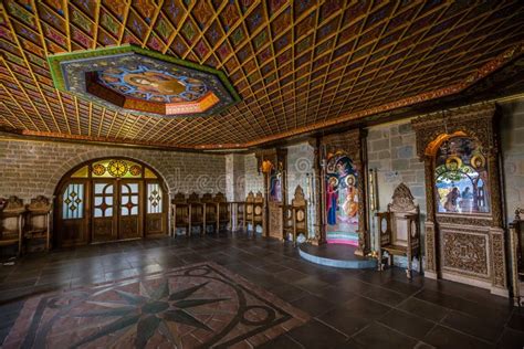 Interior of Monastery of Varlaam - Meteora, Greece Stock Photo - Image ...