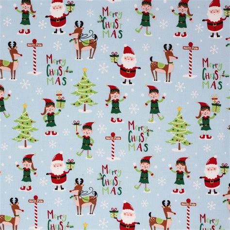 4 Fat Quarters Bundle Santas Christmas Helpers Overdale Fabrics