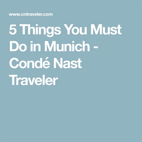 Things You Must Do In Munich Munich Villa Conde Nast Traveler