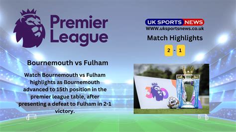 Bournemouth Vs Fulham Highlights (2-1): Bournemouth Out Of Relegation ...