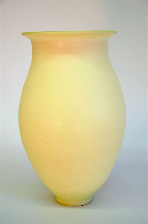 Imperial Yellow Vase Yellow Vase Imperial Cone Vases Glaze Decor Enamel Decoration