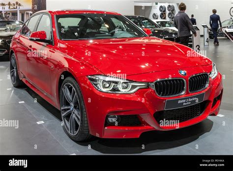 BRUSSELS - JAN 12, 2016: BMW 3 Series Berline car showcased at the Brussels Motor Show Stock ...