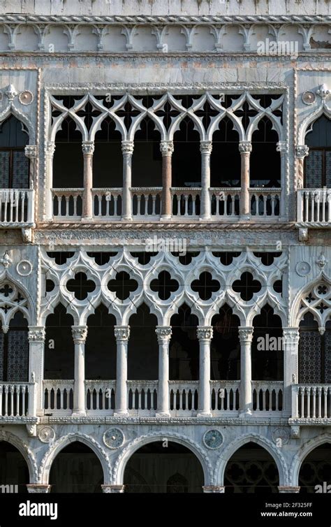 Italy,Venice,Ca'd'Oro the most famous of Venetian Gothic palaces on the ...