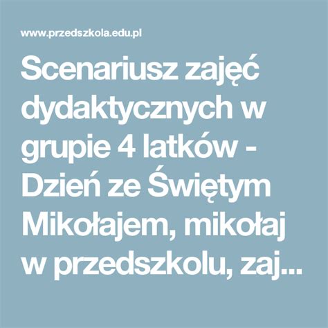 Scenariusz zajęć dydaktycznych w grupie 4 latków Dzień ze Świętym