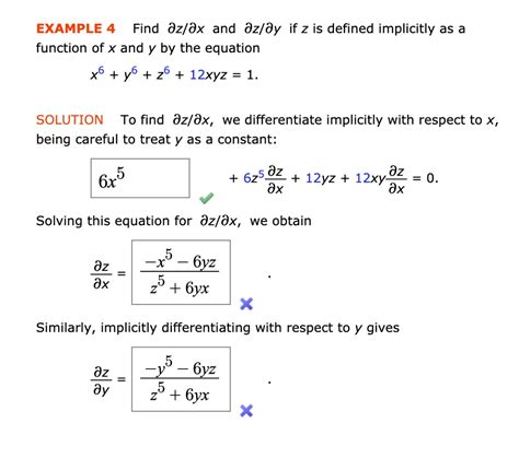 Example Find Dz Dx And Dz Dy If Z Is Defined Implicitly As A