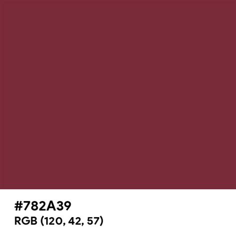 Tibetan Red Color Hex Code Is 782a39