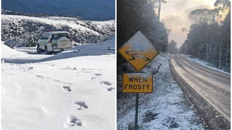 Tasmania Snow Reports Forecast Rain Snow Wind Hail As Wild Weather