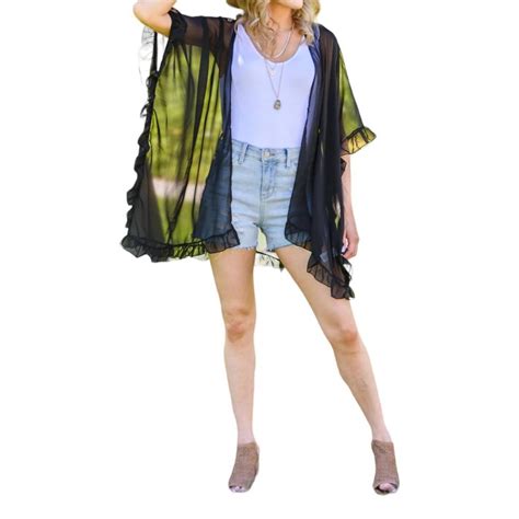 NEW CY FASHION leave you guessing kimono in black | Kimono cardigan