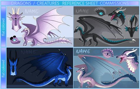 Dragon Reference Commissions Open By Trioza On Deviantart