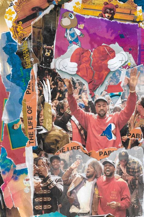 Kanye West Tlop Collage Poster Defining Collage Poster Kanye