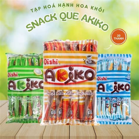 Bánh Snack Que Akiko Oishi Nhân Phô Mai, Cà Phê Moka, Sữa Dừa Gói 160g ...