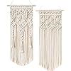 Mkono Pcs Macrame Woven Wall Hanging Boho Chic Geometric Art Decor