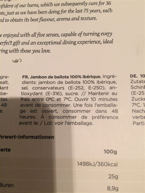 Jamón De Bellota 100 Ibérico Pata Negra Charcuteria Noel