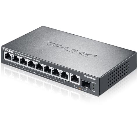 Tp Link Sg1210p 8口千兆poe交换机 1千兆口 1千兆光纤口 办公用品 办公文具