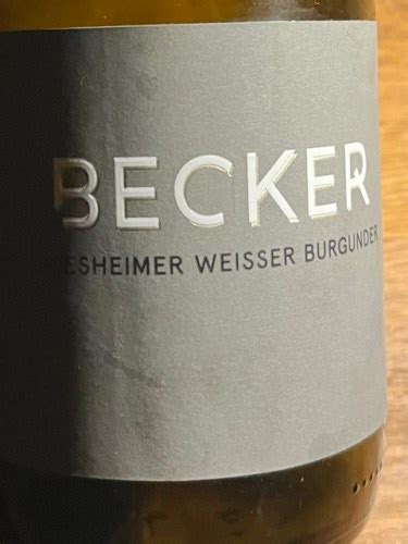 Weingut Becker Sabrina Spiesheimer Weisser Burgunder Vivino US