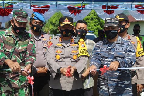 Polres Halmahera Timur Launching Kawasan Wajib Masker Zona Malut