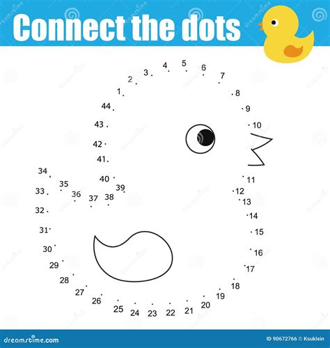 Connect the Dots by Numbers Children Educational Game. Printable ...