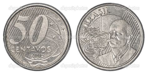50 Centavos Em Reais - Moeda de 50 centavos de real brasileiro — Fotografias de Stock ...