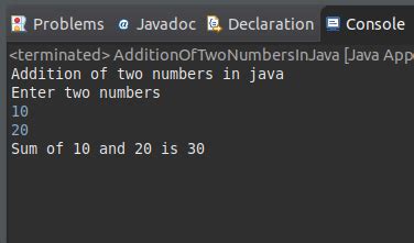 Addition Of Two Numbers In C C And Java Scholar Soul