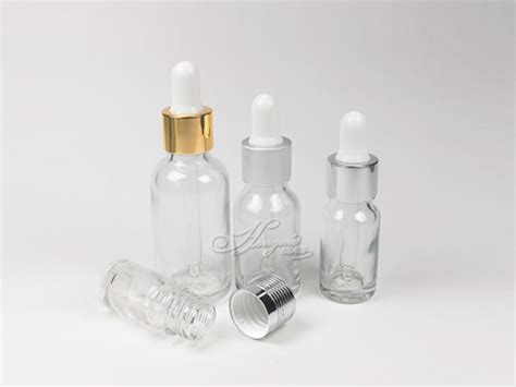 Clear Glass Dropper Bottles Din18 Neck Finish 5ml 10ml 15ml 20ml 30ml 50ml 100ml Hongmoglass