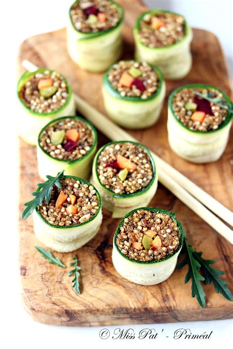 Recette végétarienne Recette bio Makis quinoa et courgette