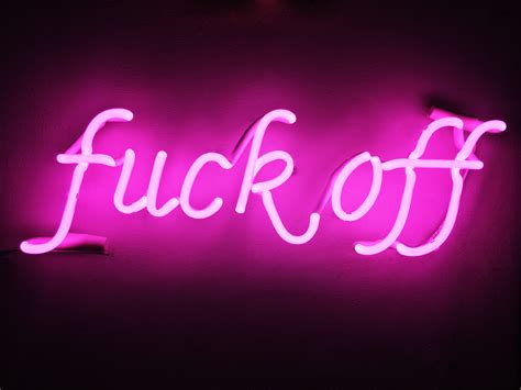 Fuck Off Neon Light Sculpture Indira Cesarine