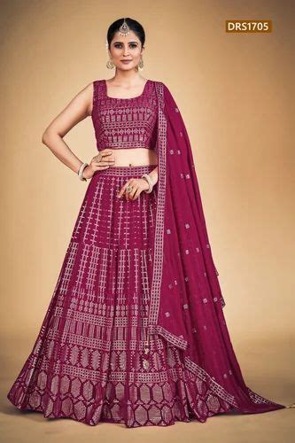 Pink Pakistani Georgette Lehenga Choli For Indian Festivals Weddings